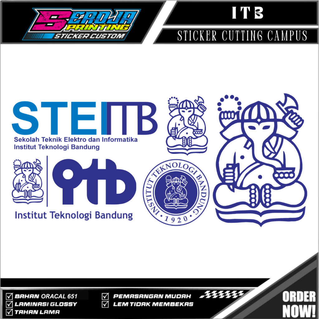 Jual STICKER ITB 1920 ; STIKER CUTTING ORACAL 651 INSTITUT TEKNOLOGI ...