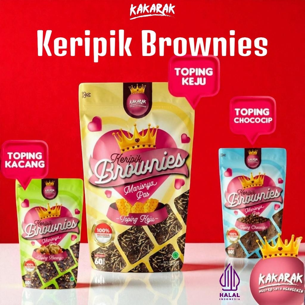 Jual Kakarak Keripik Brownies 60gr | Wajib Coba! | Shopee Indonesia