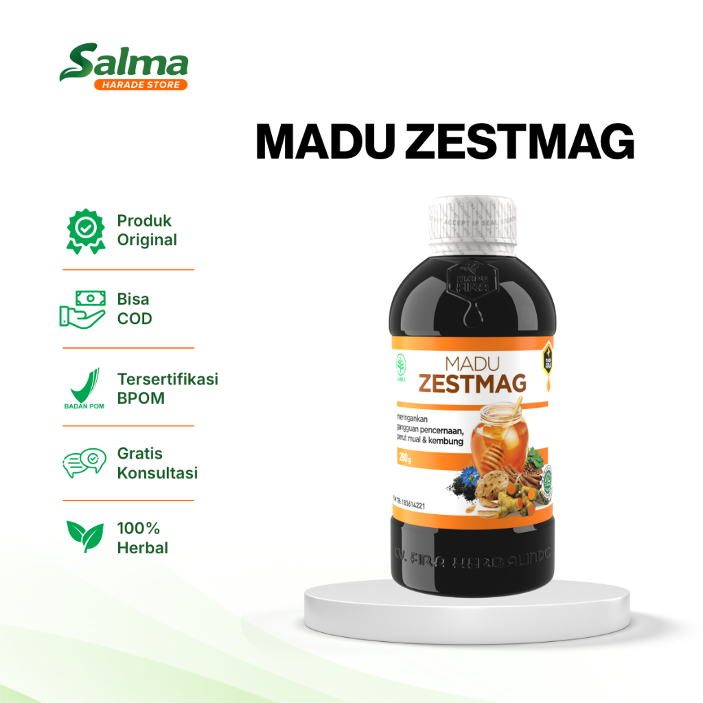 Madu ZestMag Herbal Atasi Maag / Obat Maag Obat Lambung Madu Spesialis Asam Lambung