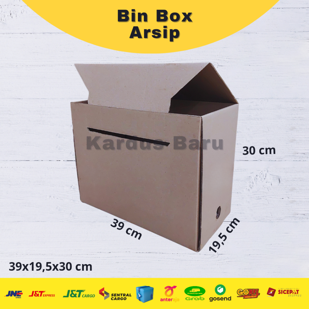 Jual Dus Arsip Ukuran 39x19,5x30 cm / Box file / Kardus Dokumen / Bin ...