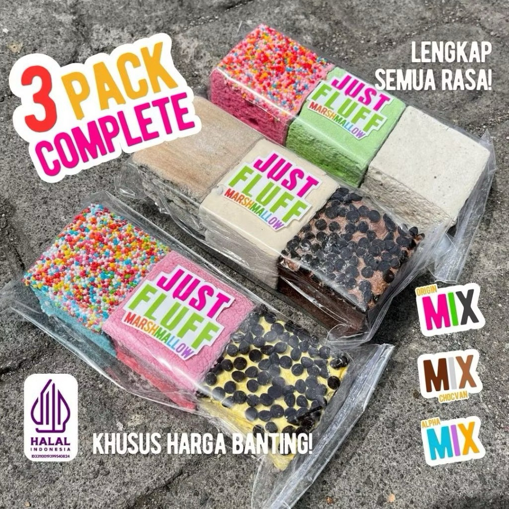 Jual [SATUAN] JUST FLUFF Gourmet Marsmellow Mix | Shopee Indonesia
