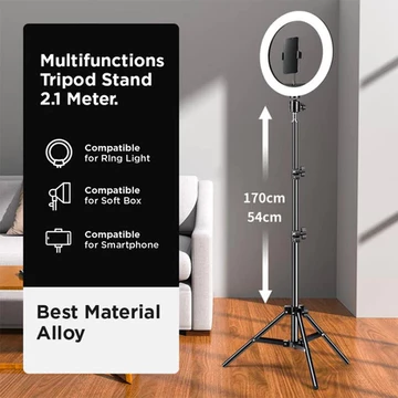 Istarfi Tripod Tripot 2M 2.1M Phone Holder Hp Universal Tripod Stand Untuk Ringlight