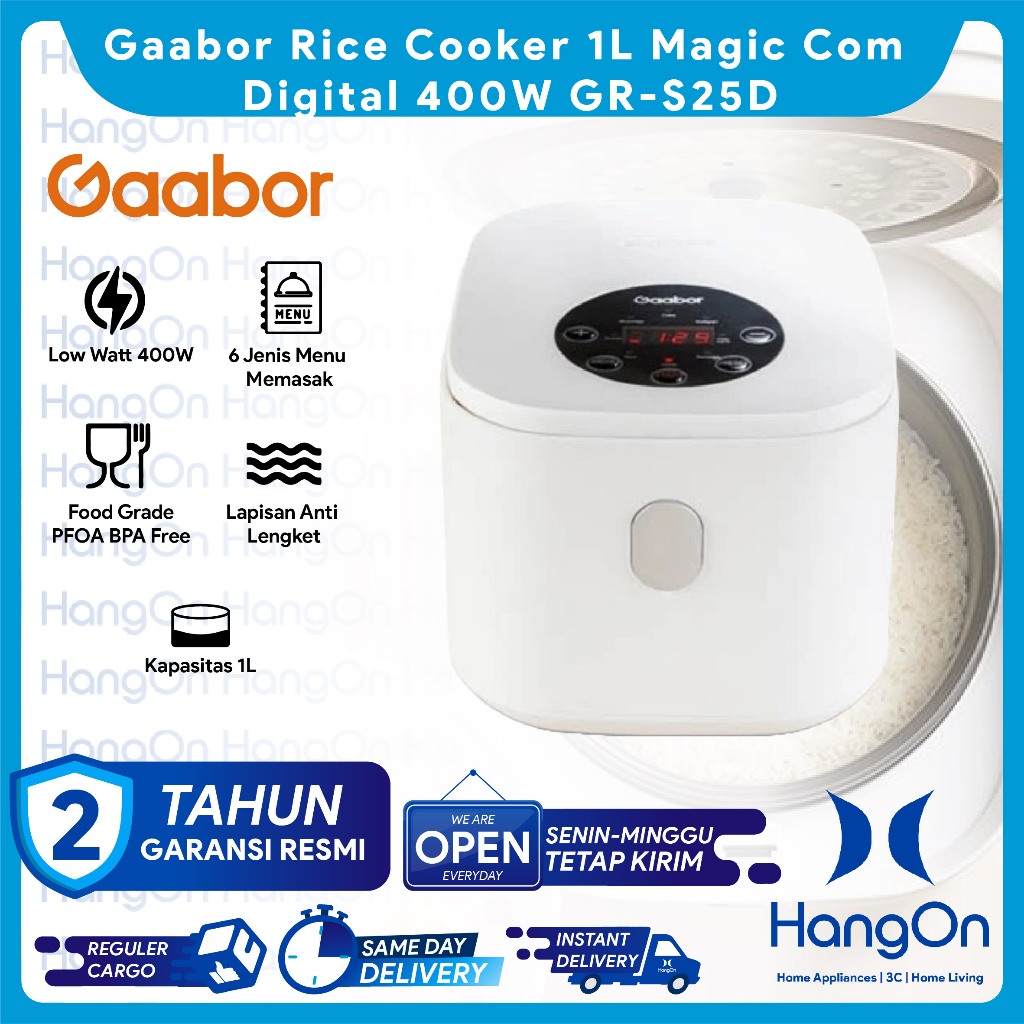 Jual Gaabor Rice Cooker Magic Com 400W 1L Serbaguna Anti Lengket ...