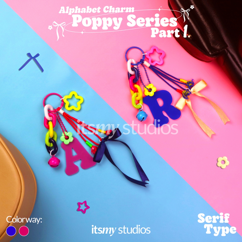 Jual itsmy studios - Serif Alphabet Charm Poppy Series Part 1 - Bag ...