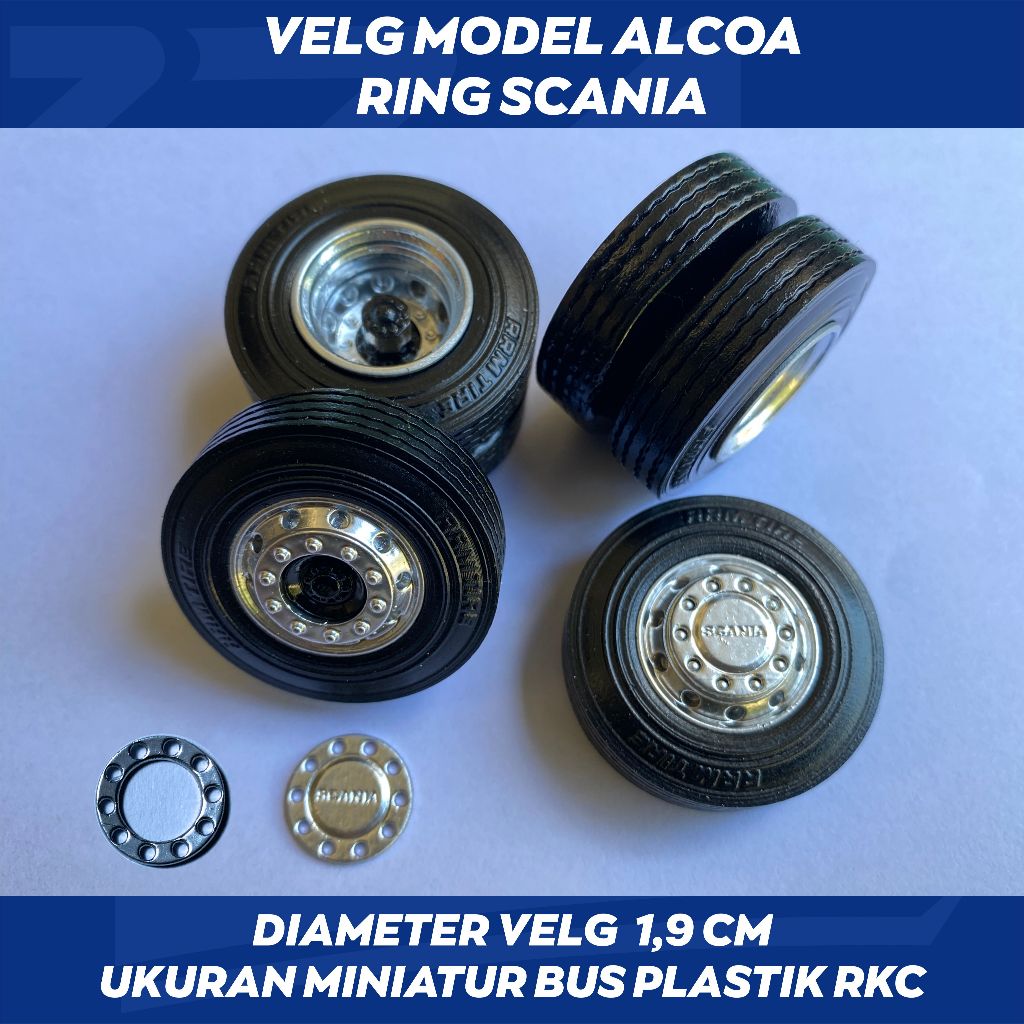 Jual BAN MINIATUR BUS RKC ALCOA + TIEROD SKALA 1:32 BY RRM | Shopee ...