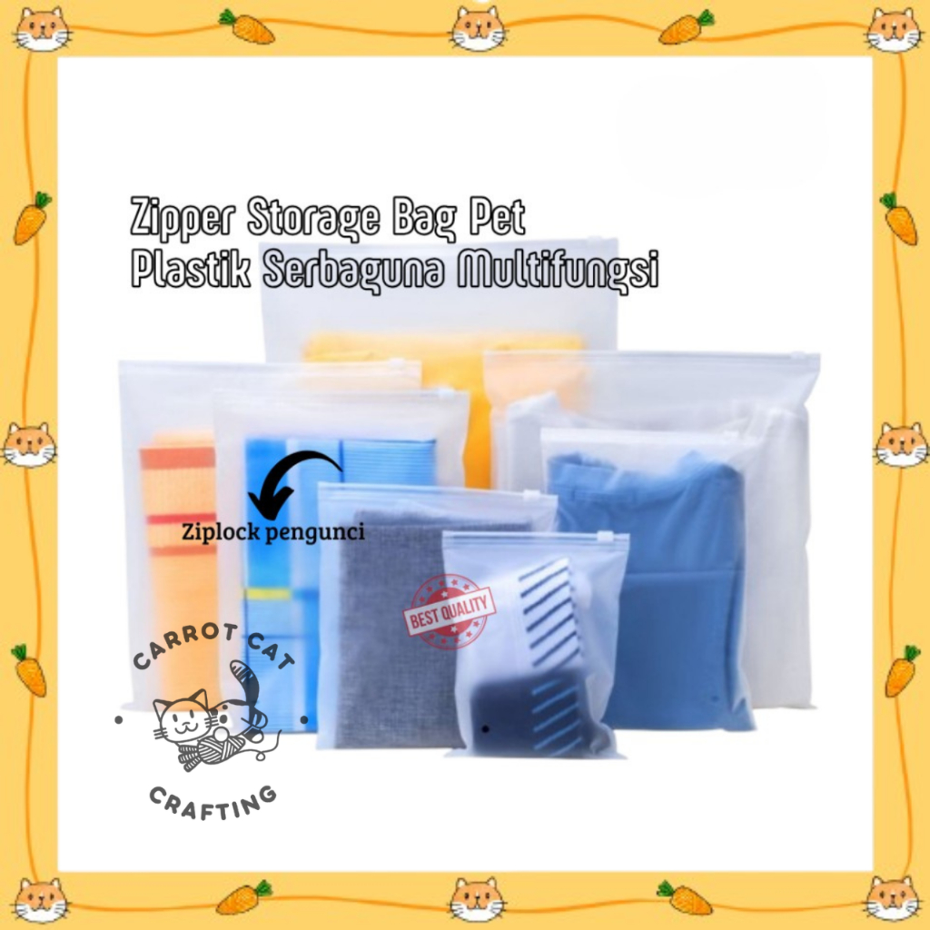 Jual Zipper Storage Bag Pet Plastik Serbaguna Multifungsi ZipperLock ...