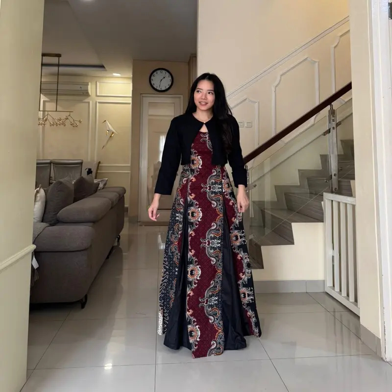 Jual LOVIND Mikayla One Set Dress Batik + Blazer Panjang ( One Set ...