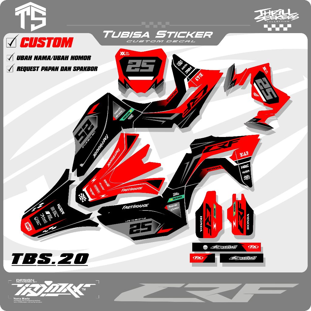 Jual Sticker CRF 150L Full Body Decal - Premium Design for Honda CRF ...