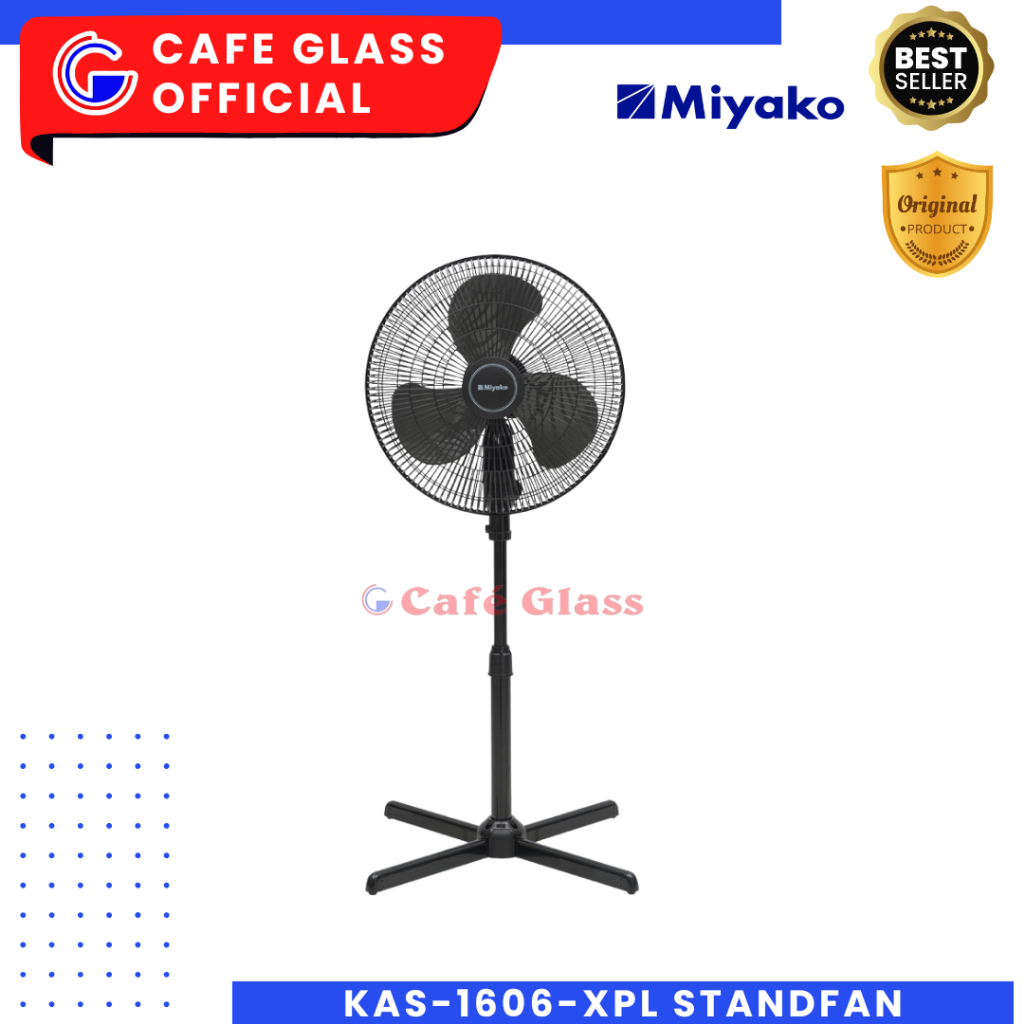 Miyako Kipas Angin Berdiri Kas-1606 Xpl I Stand Fan 16 Inch Original Miyako