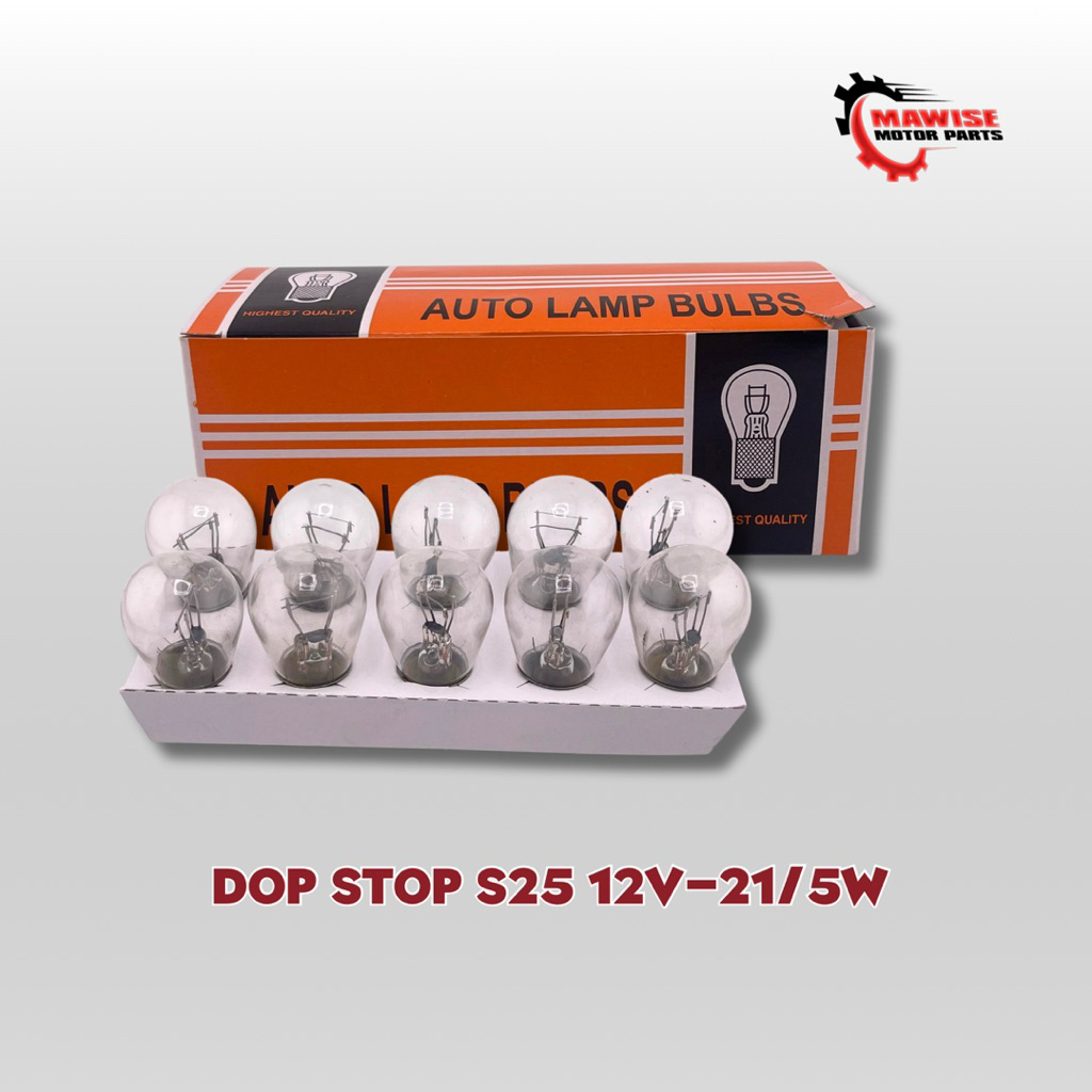 Jual DOP STOP S25 12V-21/5W ISI 10 PCS – DOP BOHLAM BOHLAMP STOP ...
