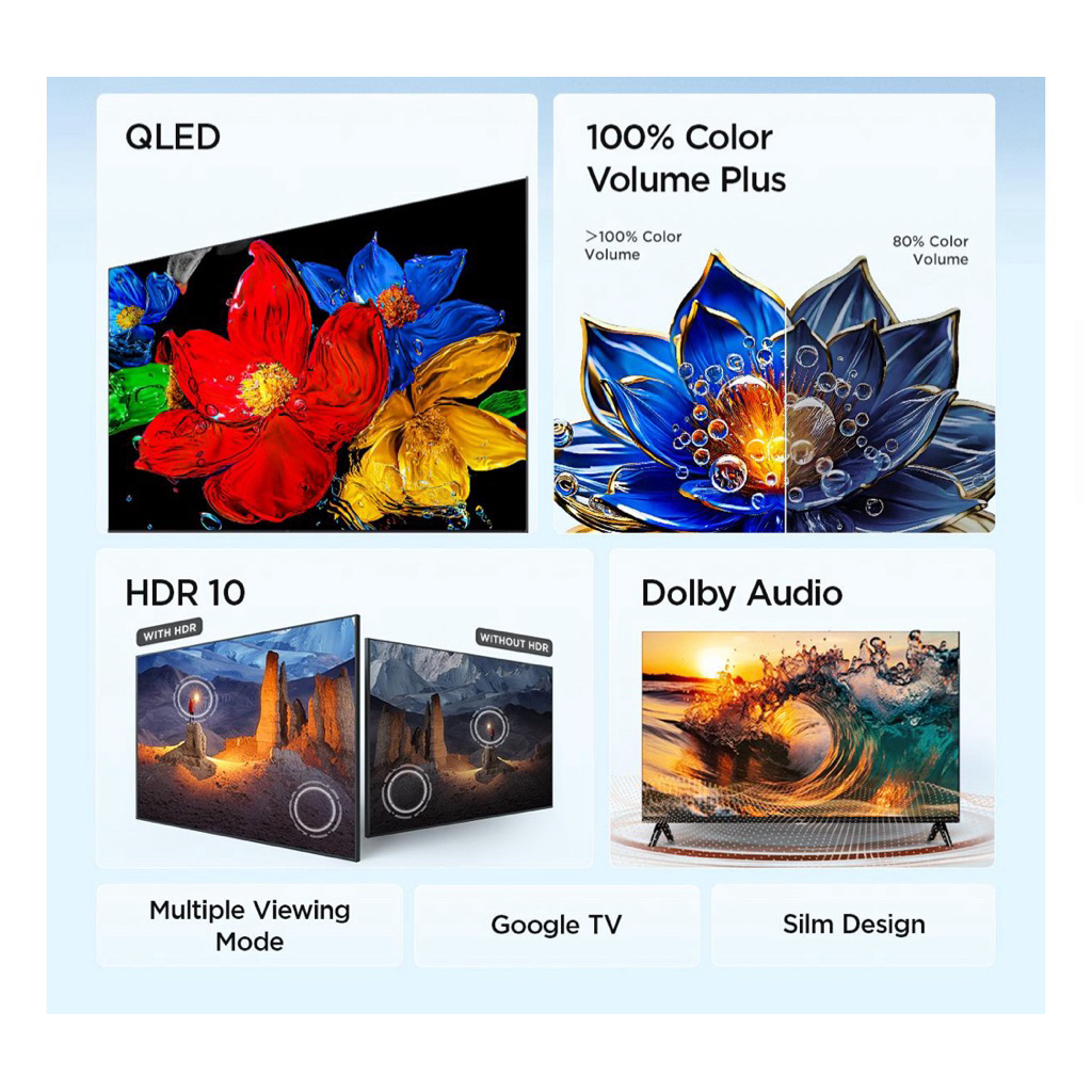 Jual TCL QLED LED Google TV Android Smart Digital TV 32V5C 43V5C V5C ...