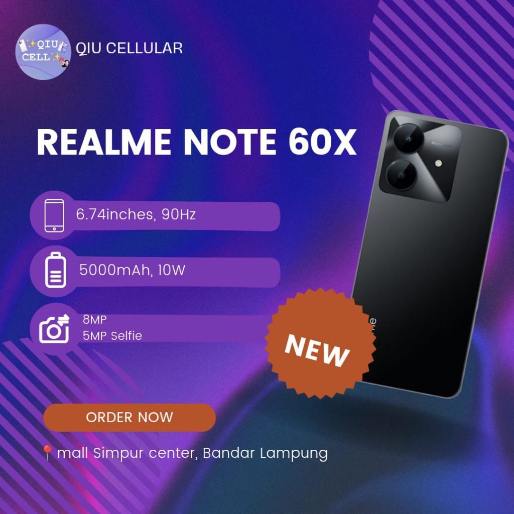 Jual REALME NOTE 60X 4/64GB , REALME NOTE 60X 6/128 BARU GARANSI RESMI ...