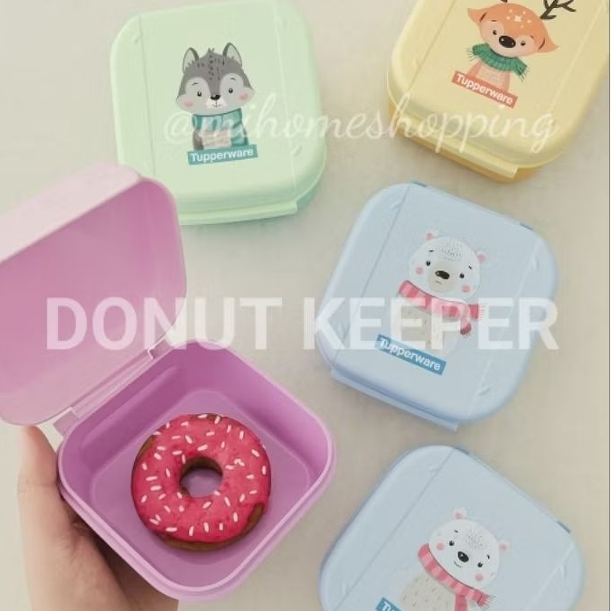 Jual Tupperware Donut keeper animal series 1pc kotak makan bekal anak ...