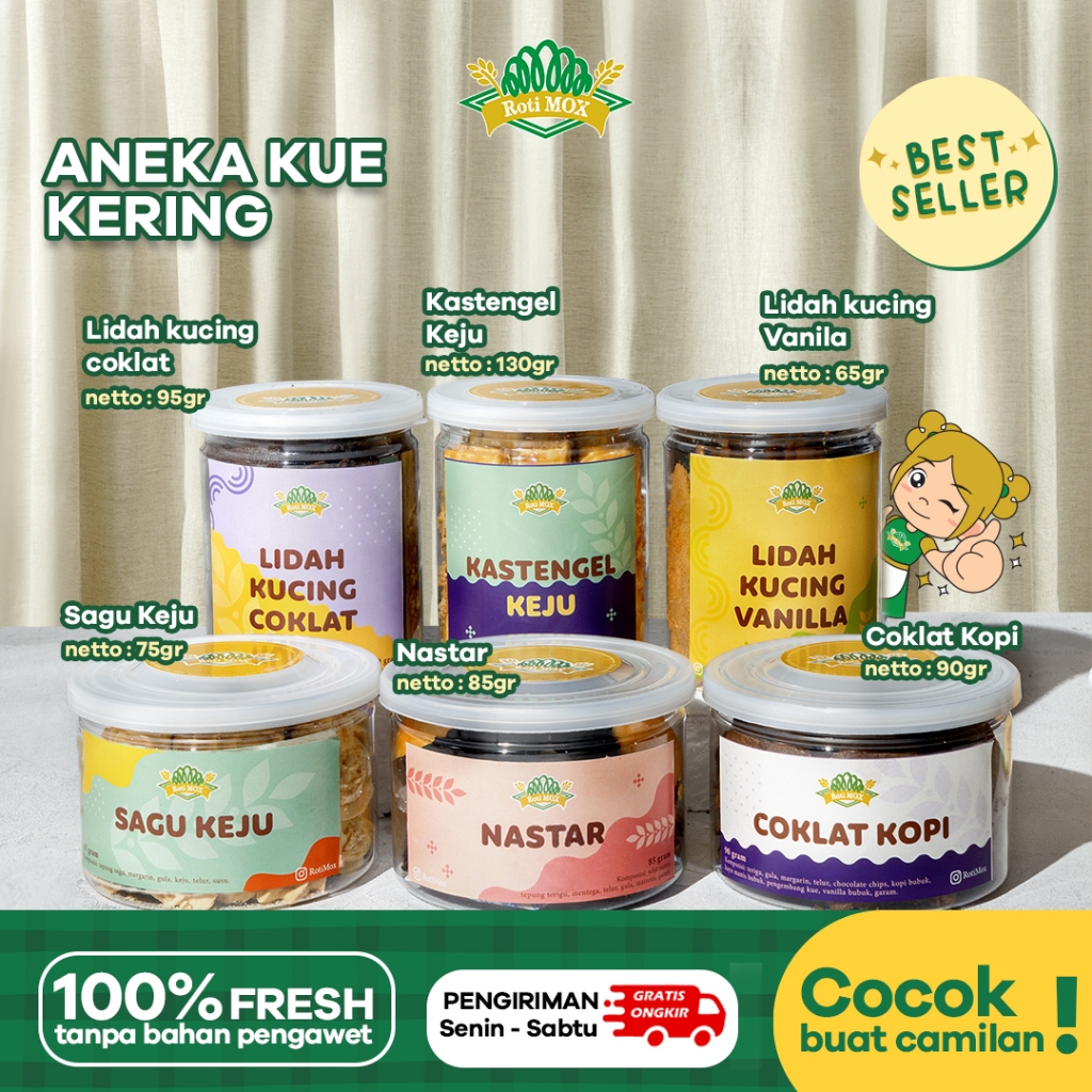 Jual ROTI MOX ANEKA KUE KERING COOKIES YANG LEZAT DAN ENDUL | Nastar ...