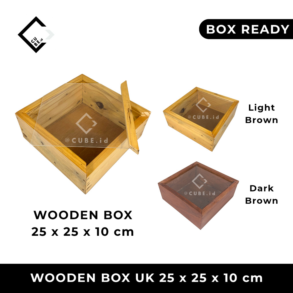 Jual BOX SLIDE KAYU / BOX KAYU / BOX SLIDE / WOODEN BOX UK 25 x 25 x 10 ...