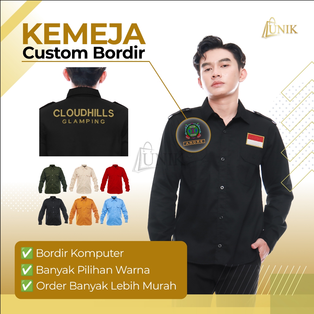 Jual Kemeja PDL PDH Custom Lengan Panjang Seragam Kerja Lapangan Tebal ...