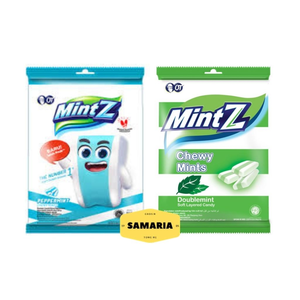 Jual Permen MintZ Permen Kunyah Rasa Mint All Varian Kemasan Bag 110 ...
