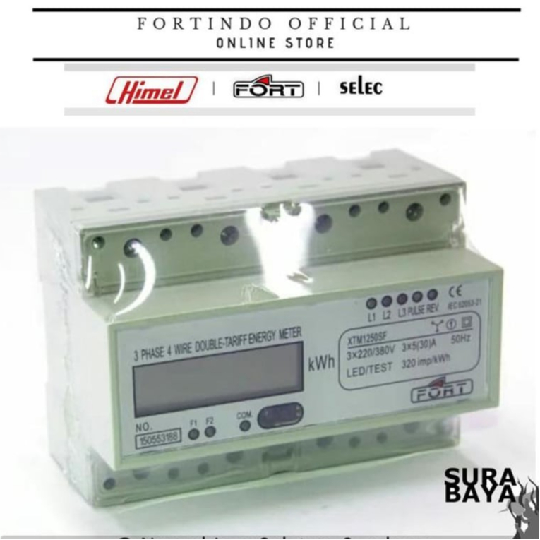 Jual Kwh Meter XTM1250SA LCD Direct FORT PANEL | Shopee Indonesia