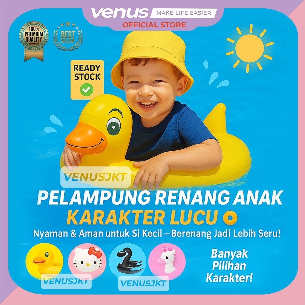 Jual Venusjkt - Pelampung Ban Renang Swimming Pool Anak Karakter ...