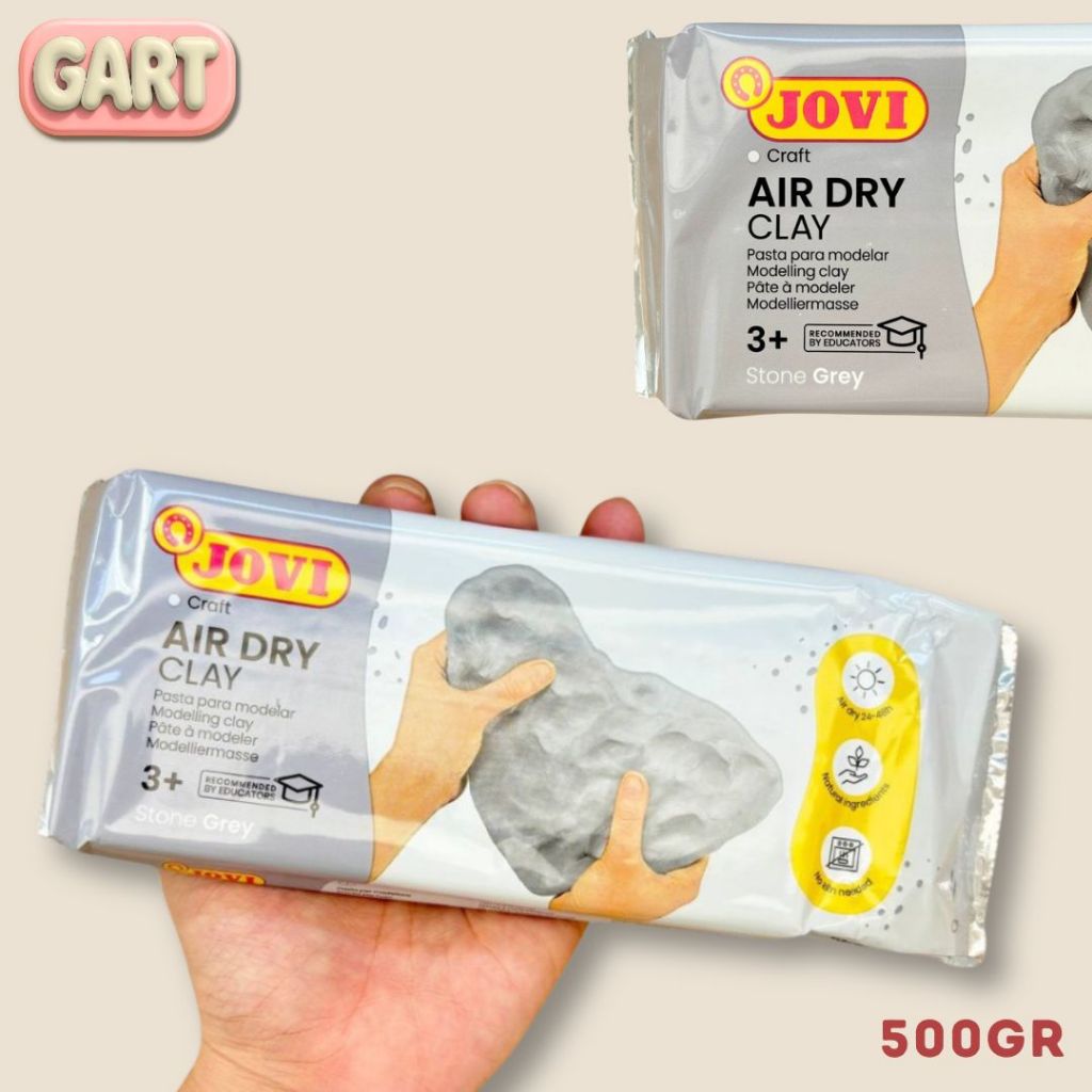 Jual 500gr AIR DRY CLAY GREY ( JOVI ) - Modelling Clay White - Tanah ...