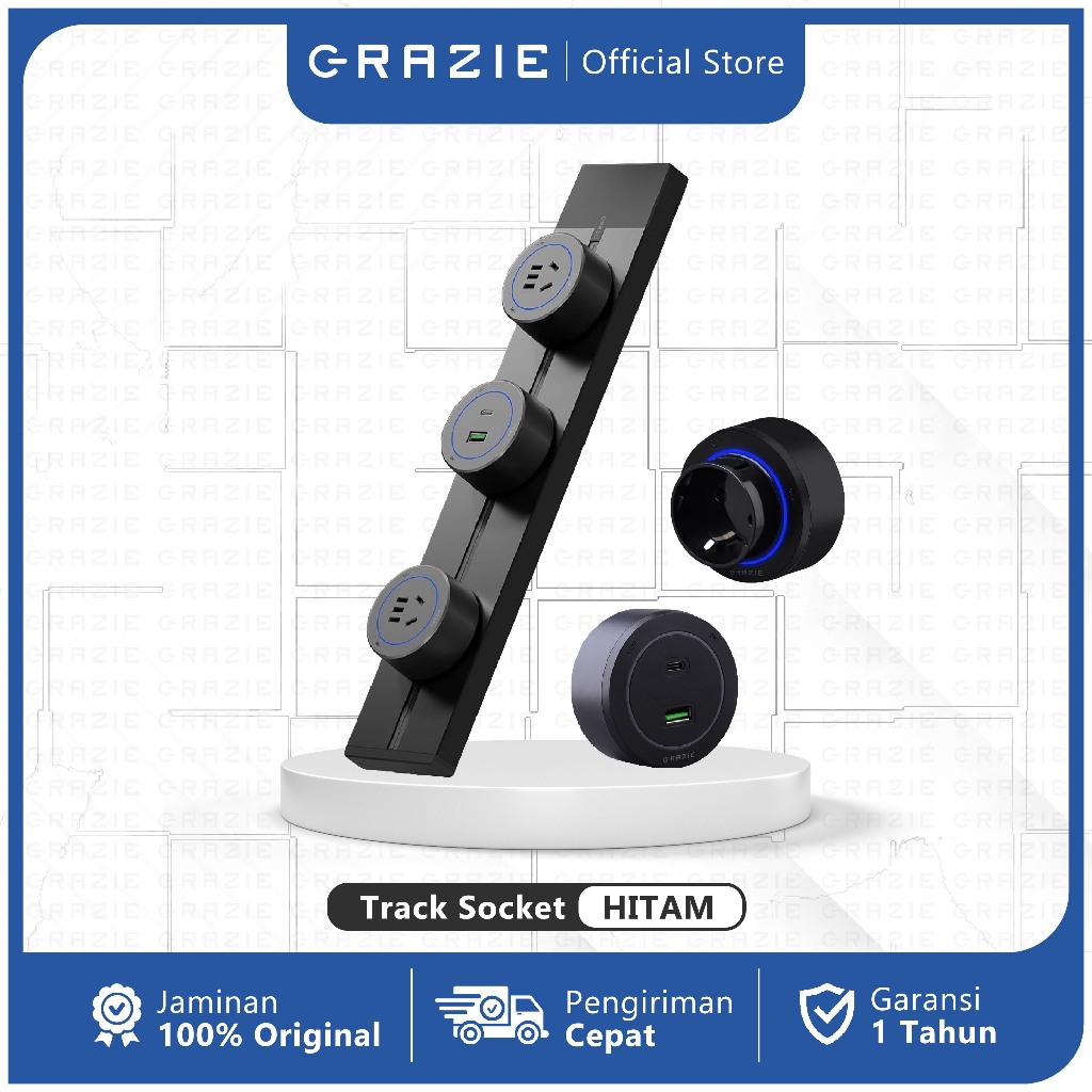 Jual GRAZIE Track Socket 40 60 80cm Stop Kontak Tanam Tembok /Soket ...