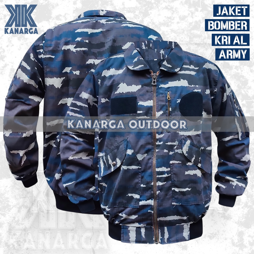 Jual Jaket Bomber Army KRI AL Tactical Camo Outdoor Bahan Ripstop ...
