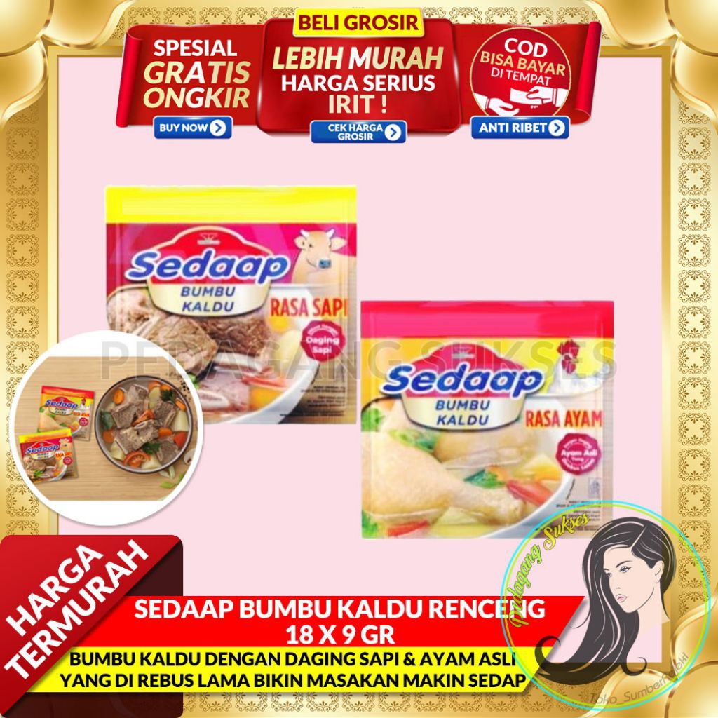 Jual SEDAAP BUMBU KALDU RENCENG 18 x 9gr PENYEDAP SEDAP SPECIAL RASA ...