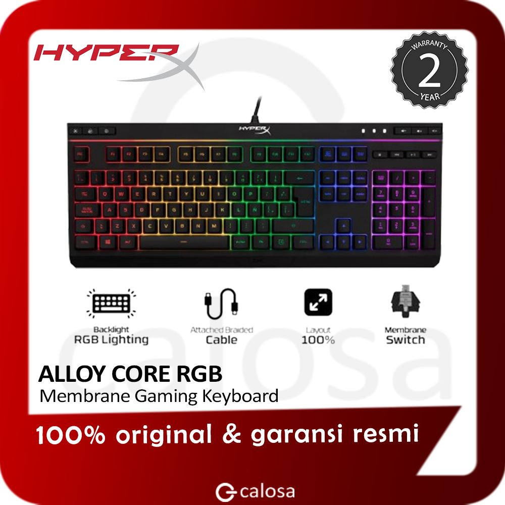 Jual Hyper X Alloy Core RGB Keyboard Gaming Membrane / HyperX | Shopee ...