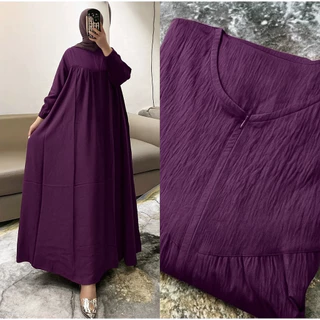 (COD!!) GAMIS WANITA POLOS TERBARU. GAMIS BUSUI CRINKLE AIRFLOW PREMIUM. BAJU WANITA MODEL BARU