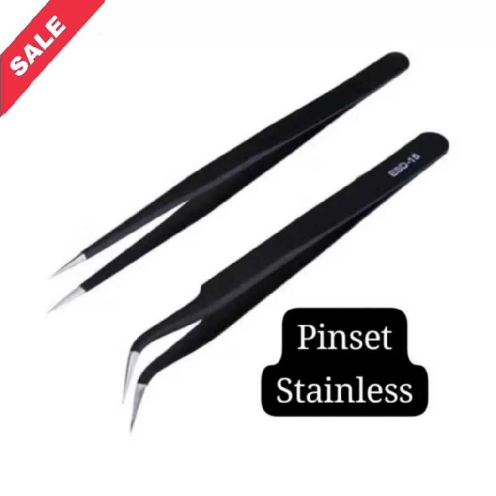 Jual PINSET SIKU STAINLESS STEEL LABORATORIUM / ALAT CABUT BULU RAMBUT ...