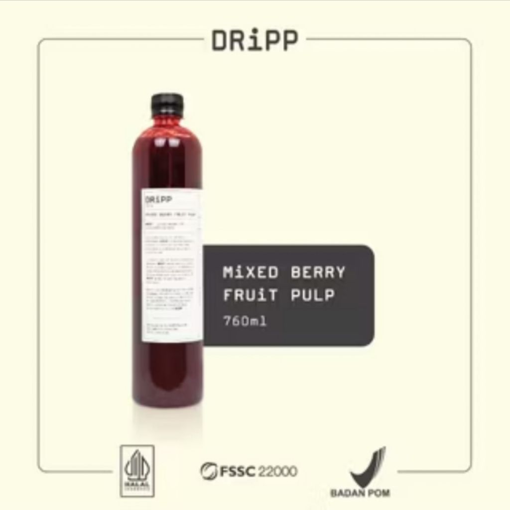 Jual DRIPP MIXED BERRY FRUIT PULP 760 ML | Shopee Indonesia