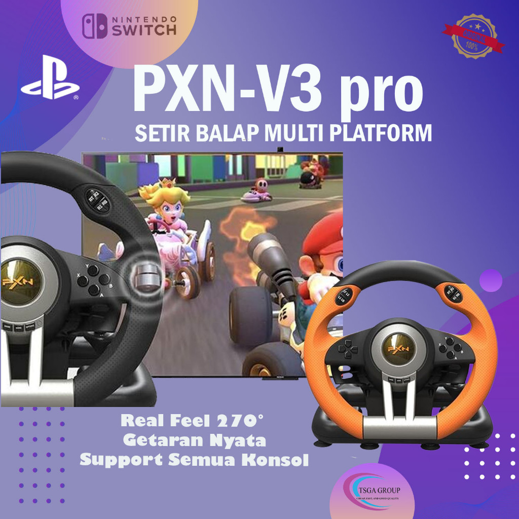 Jual PXN V3 Pro Stir Steer Stiran Game balap race PS3 PS4 PC Xbox One ...