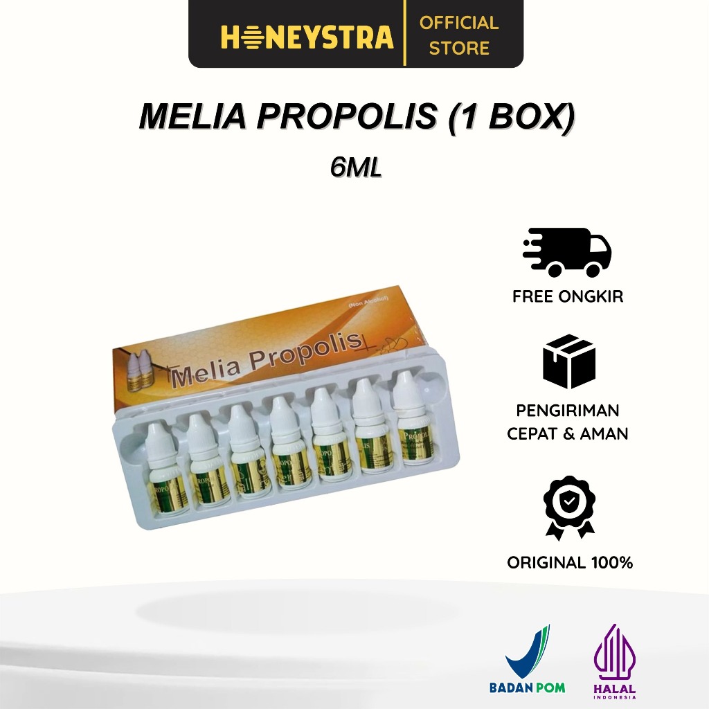 Jual Propolis Melia Sehat Sejahtera 6ml Original 1 Box 7 Botol | Shopee ...