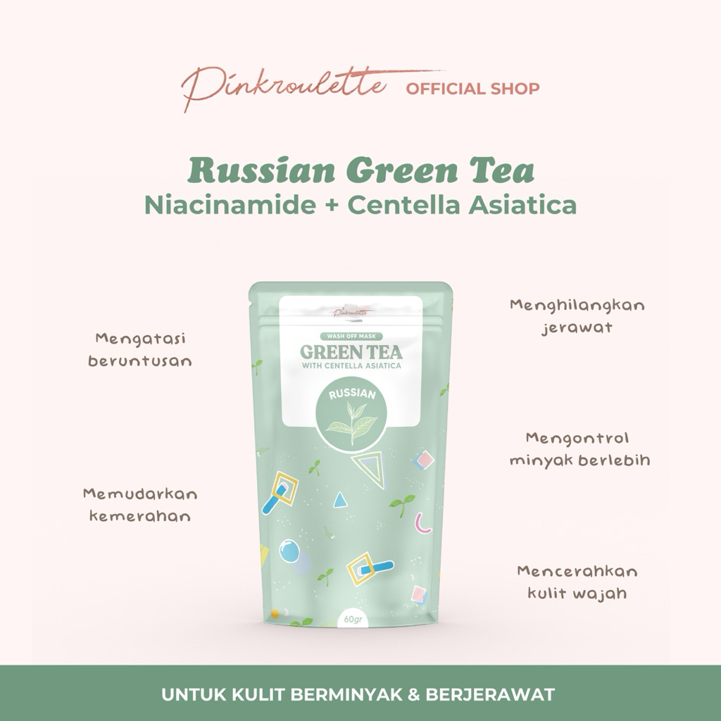 Jual Masker Russian Greentea by PinkRoulette | Masker Wajah Organic ...