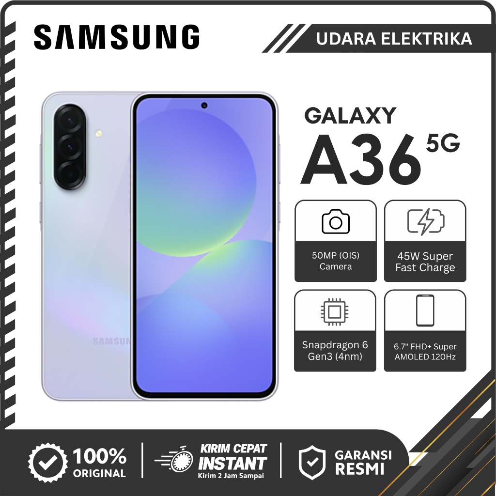 Jual Samsung Galaxy A36 5G [8/256GB] Kamera 50MP+OIS Super AMOLED 120Hz ...