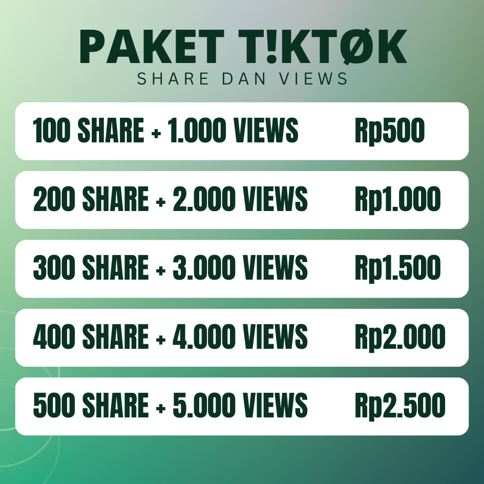 Jual Viewers Tiktok Terlengkap Harga Terbaru November 2025