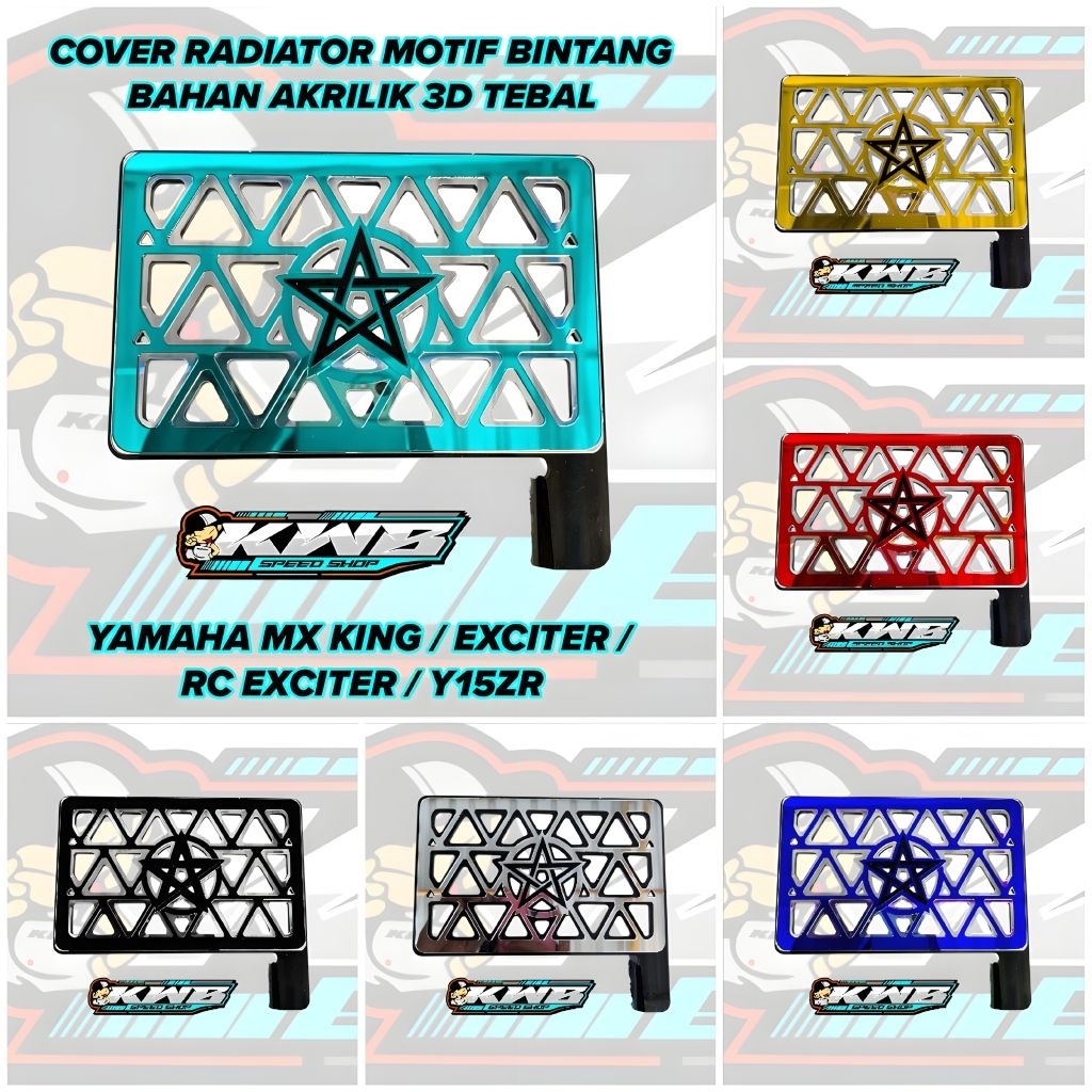 Jual Cover radiator 3d motif bintang yamaha mx king y15zr exciter rc ...