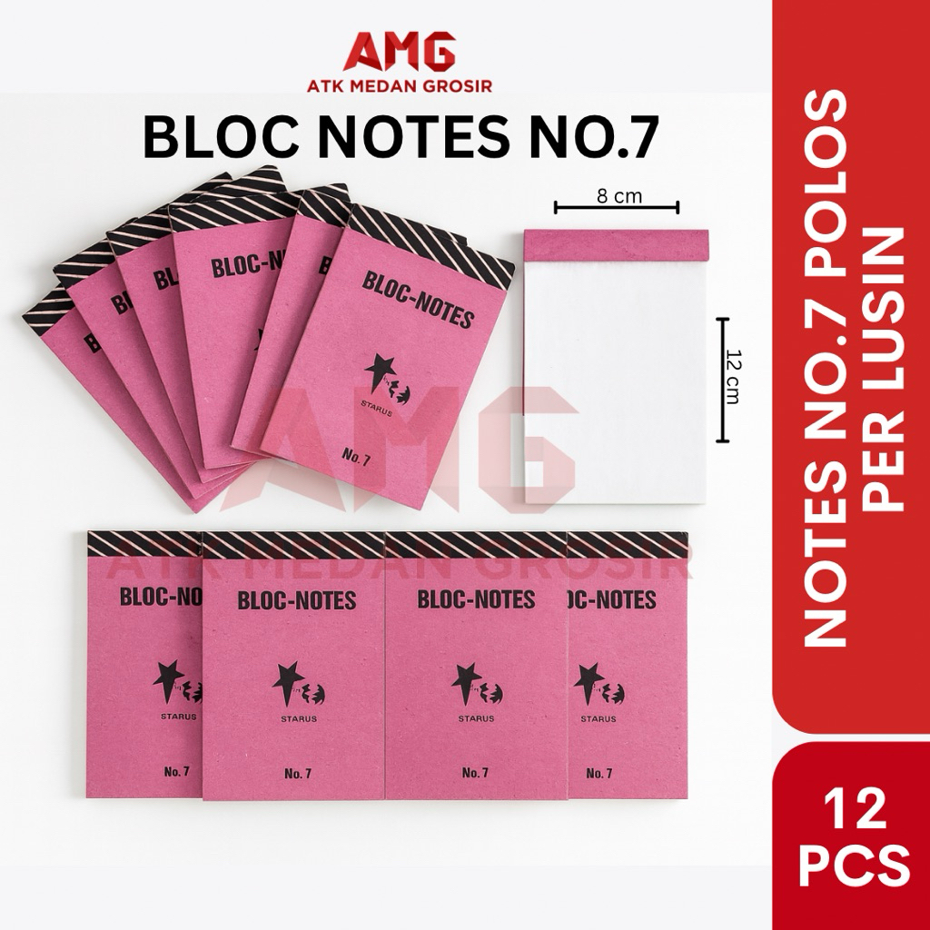 Jual NOTES POLOS NO.7 SATU LUSIN 12PC HARGA HANYA⬇️⬇️ | Shopee Indonesia