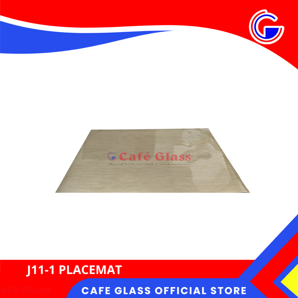 Placemat Alas Piring Anti Slip / Alas Meja Makan Aesthetic Motif Kotak Dan Kayu