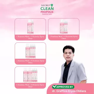 Secret Clean Paket Propolis Feminine Care 2 pcs / 3 pcs / 4 pcs / 5 pcs | Feminine Wash Pembersih Kewanitaan / Sabun Miss V Daun Sirih