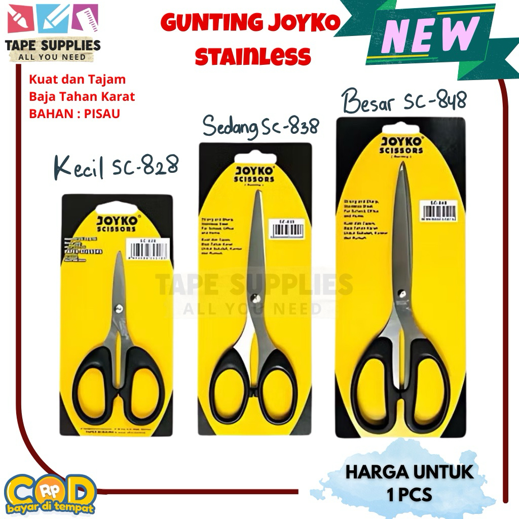 Jual (1 PCS) Gunting Scissors JOYKO Stainless Steel Tahan Karat ...