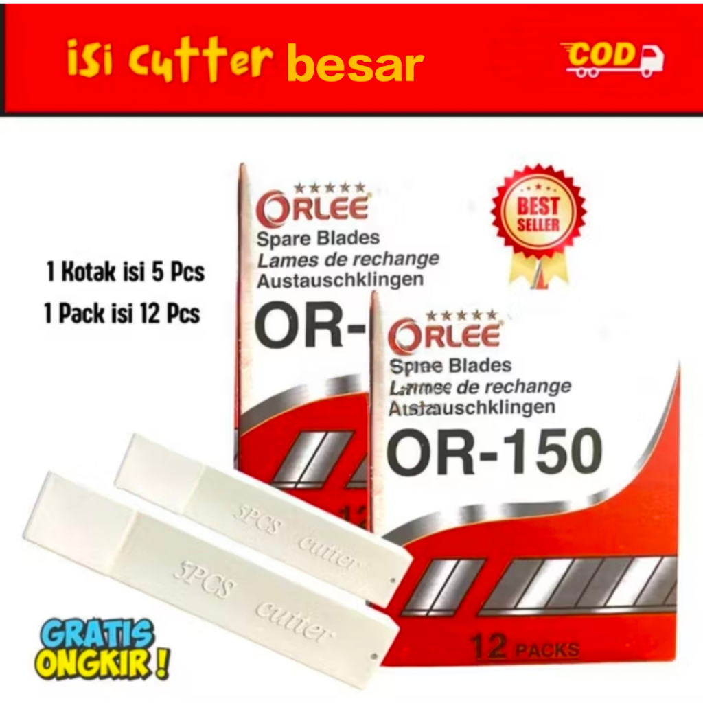 Jual 12 Tube 60 pcs Isi Cutter / Refill Cutter Besar | Shopee Indonesia