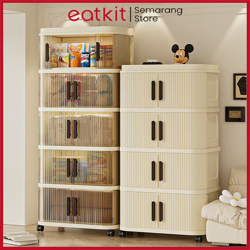 Jual Eatkit Lemari Plastik Lipat 2-5 Susun Sliding Door Penyimpanan ...