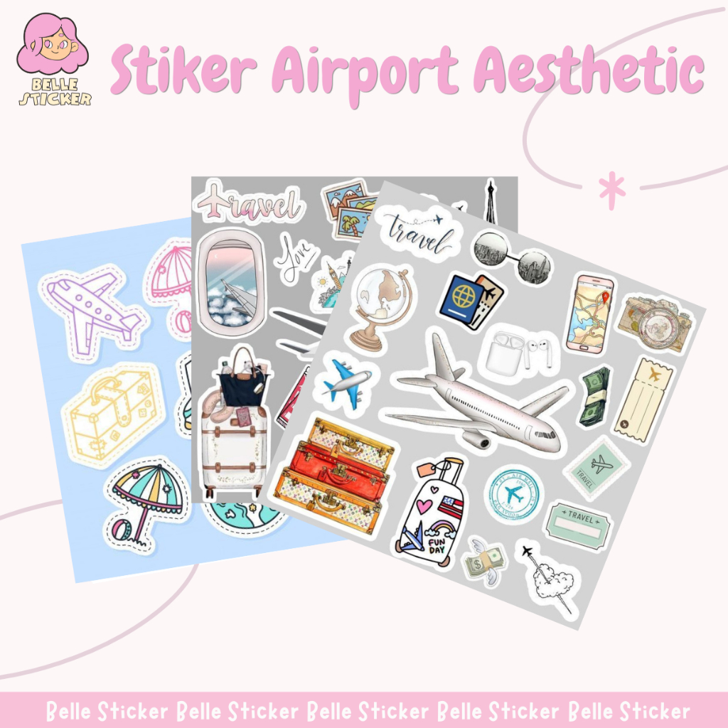Jual Sticker Aesthetic Airport Bandara Sticker Laptop Tumblr HP Mini ...