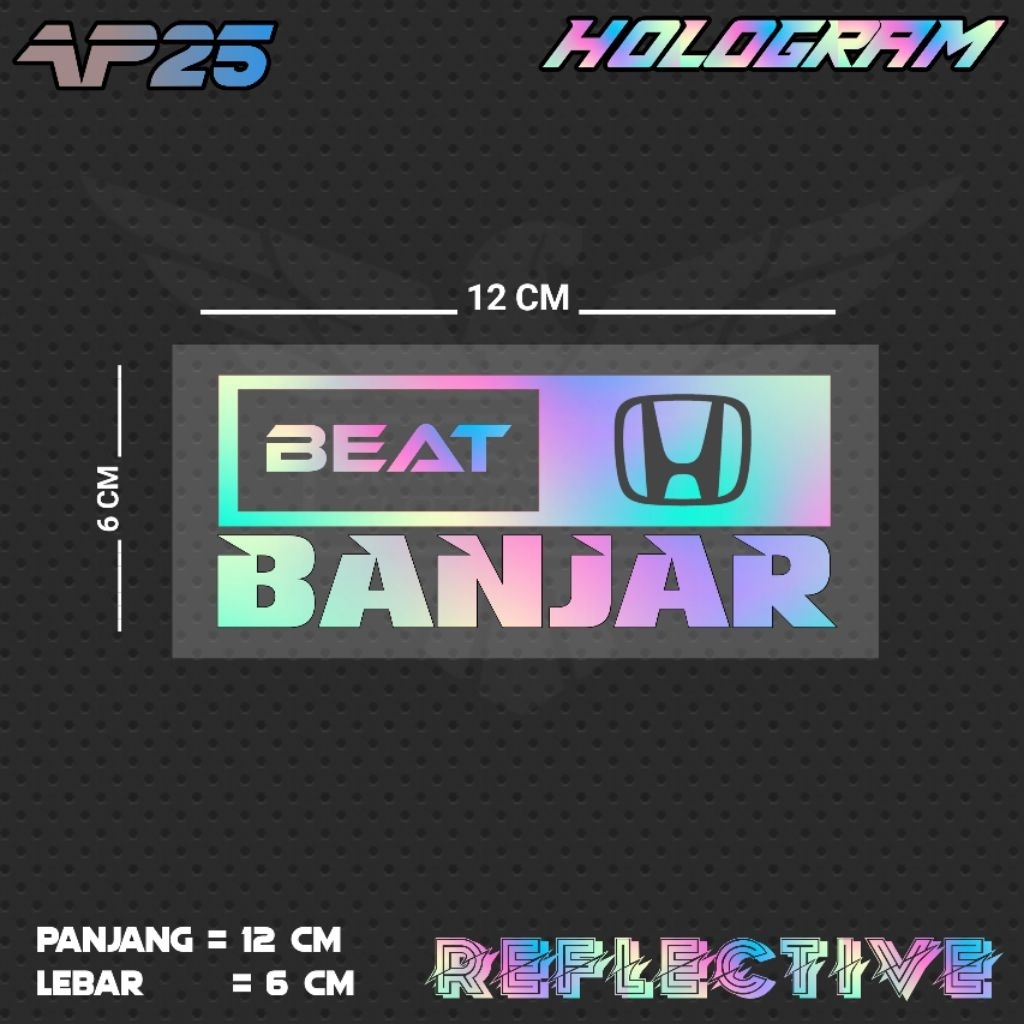 Jual STIKER CUTTING REFLECTIVE TULISAN BEAT | BANJAR CIAMIS PANGANDARAN ...