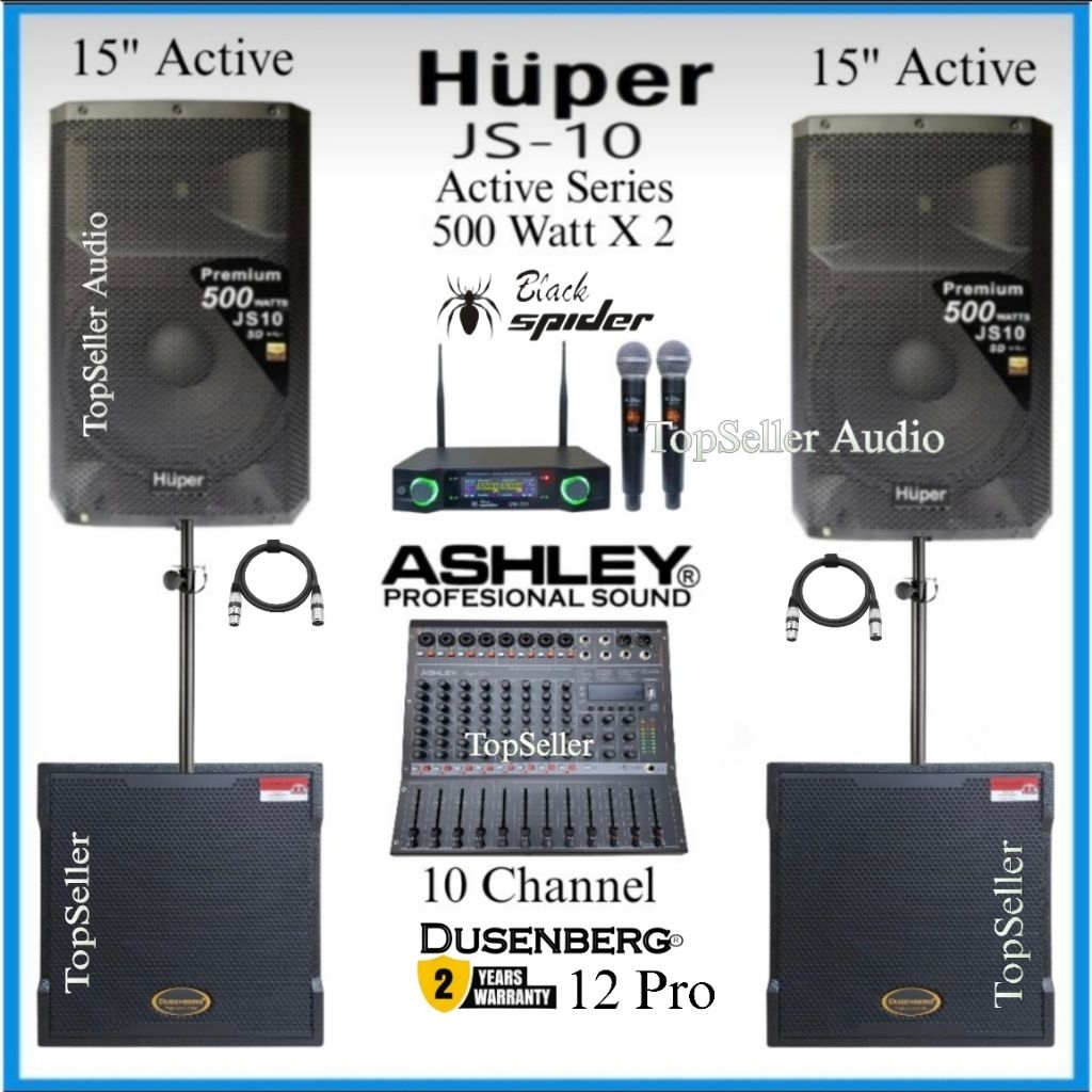 Jual Paket Sound System Speaker 15 Inch Huper JS10 Original 2 Unit ...