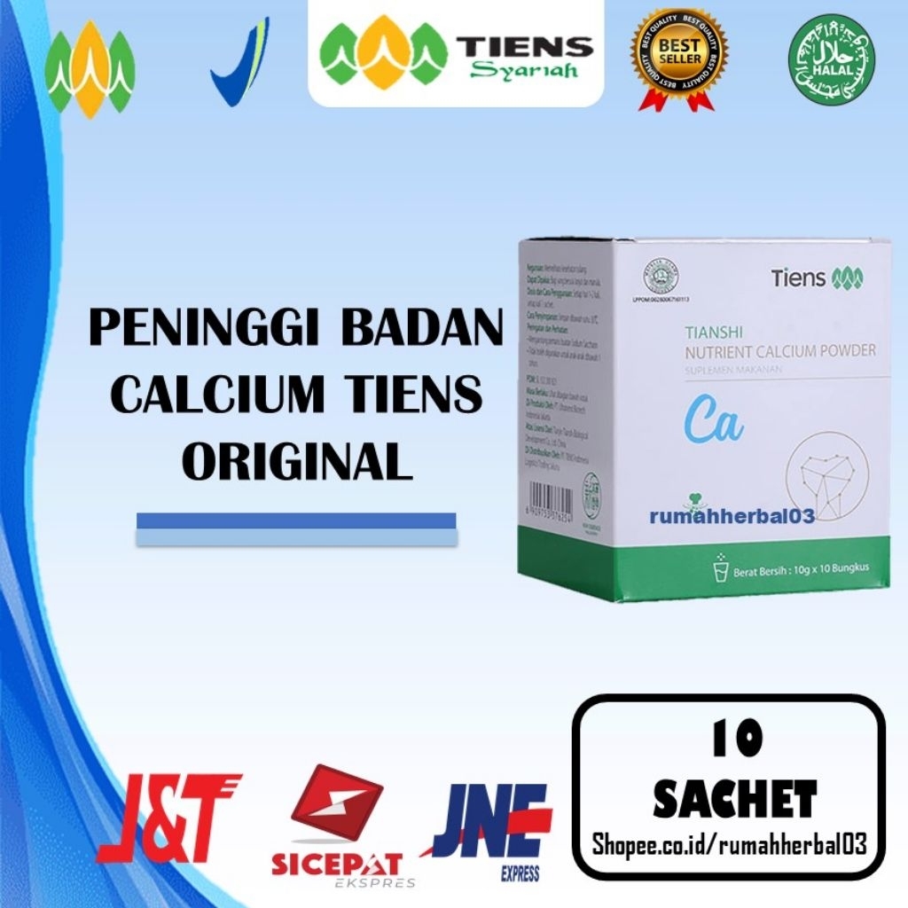 Jual TIANSHI CALSIUM POWDER / NHCP 10 SACHET ORIGINAL | Shopee Indonesia
