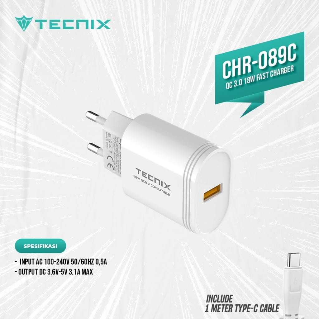 Jual Adaptor Charger Micro / TYPE C Fast Charging 3.0 TECNIX CHR-089-M ...