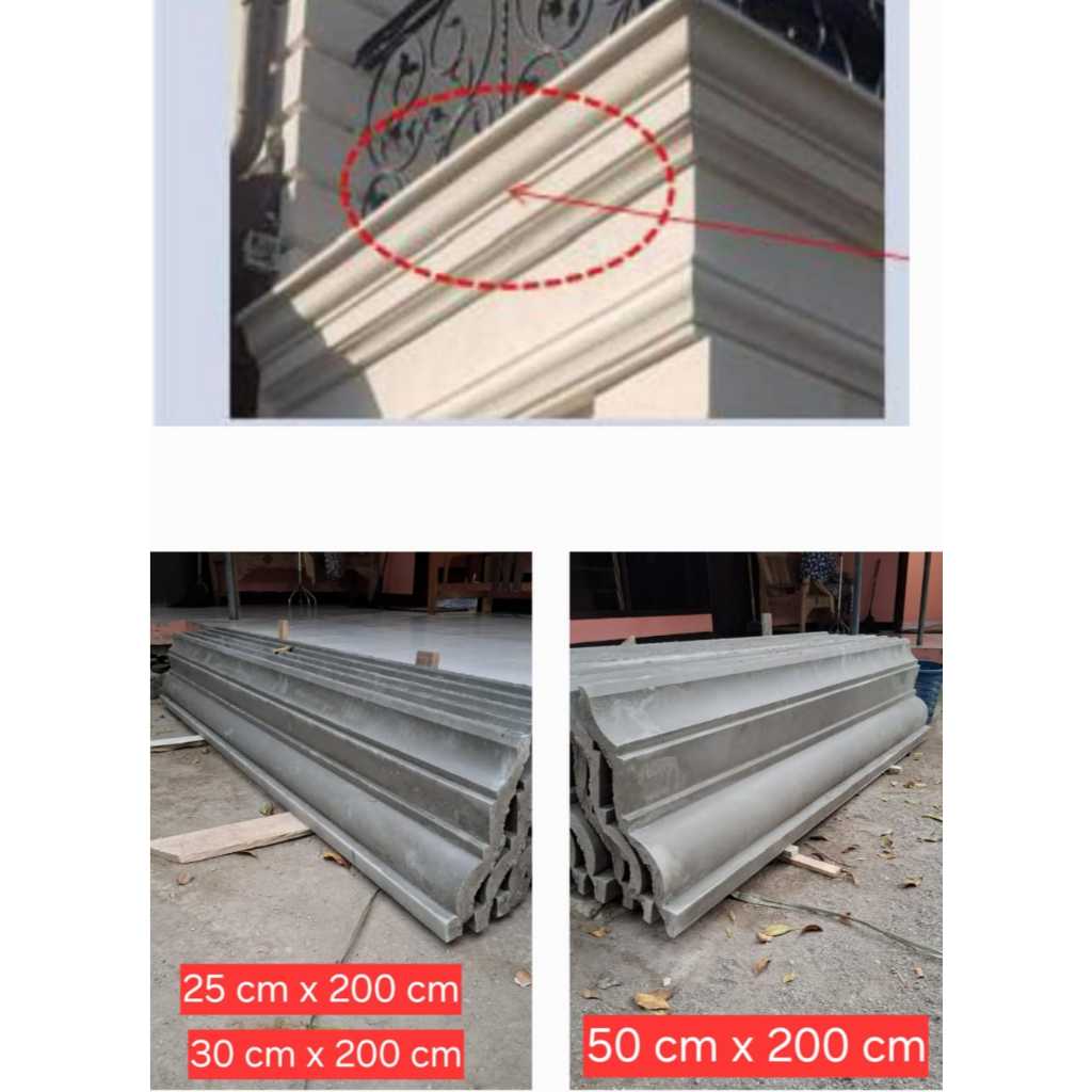 Jual lisplang beton lisplang profil beton lis beton lis profil tempel ...