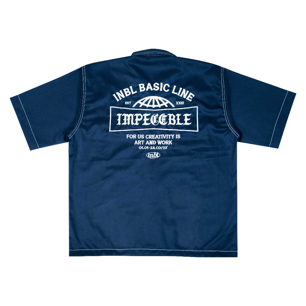 Jual INBL Workshirt Boxy Legacy Navy | Shopee Indonesia